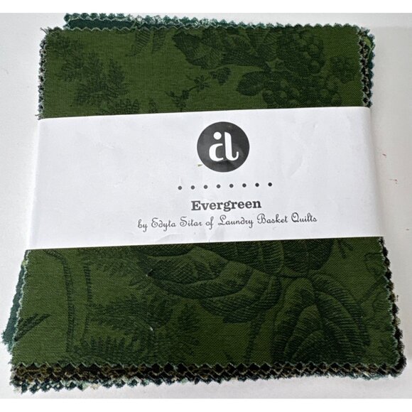 Andover Fabrics Evergreen 5"x5" Cotton Quilting Fabric Charm Pack 42 Pieces - Picture 14 of 15
